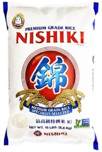 Nishiki Premium Rice, Medium Grain, 240 Oz, Pack of 1