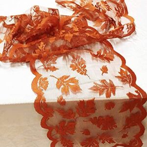 Isatdora Fall Table Runner Thanksgiving Decorations,Maple Leaves Table Runner for Home,13 x 72 Inch Fall Harvest Lace Table Runner Fall Table Line Decorative Gifts for Thanksgiving Dinner