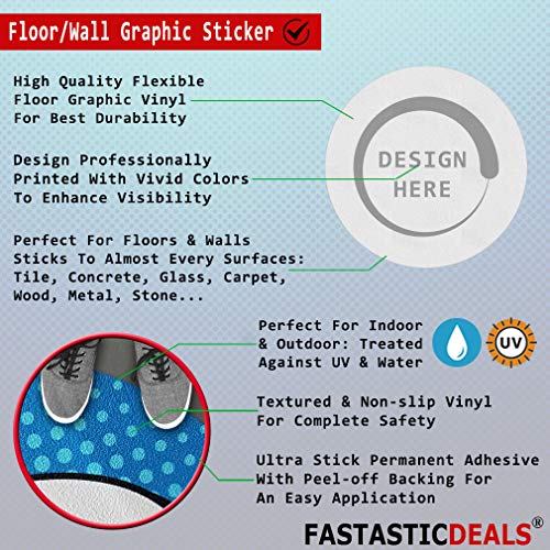 Stop Safety Glasses Required Beyond This Point Floor Decals Red Anti-Slip Round Shape Industrial & Craft Signs Stickers 24Inches Longer Side | The Storepaperoomates Retail Market - Fast Affordable Shopping