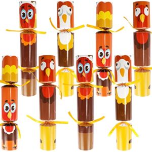 Joyin Thanksgiving Party Table Favors Set,8 Pack No-Snap Party Favor with Turkey Themed Pattern, Joke & Gift Inside,Party Games for Fall Holiday, Thanksgiving Holiday Traditions