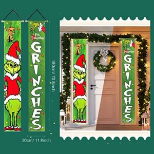 Christmas decorations. This is the December porch sign. Front Yard Kids Party Banner Hang banners for indoor and outdoor parties in the yard during the Christmas and winter holidays. (Style 1)
