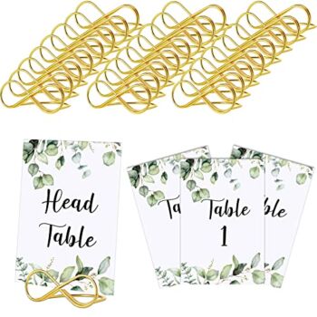 26 Pieces Wedding Table Numbers with 26 Gold Table Number Holders Greenery Eucalyptus Table Numbers for Wedding Reception Table Cards with Head Gold Seating Label for Anniversary Birthday Bridal Party | The Storepaperoomates Retail Market - Fast Affordable Shopping