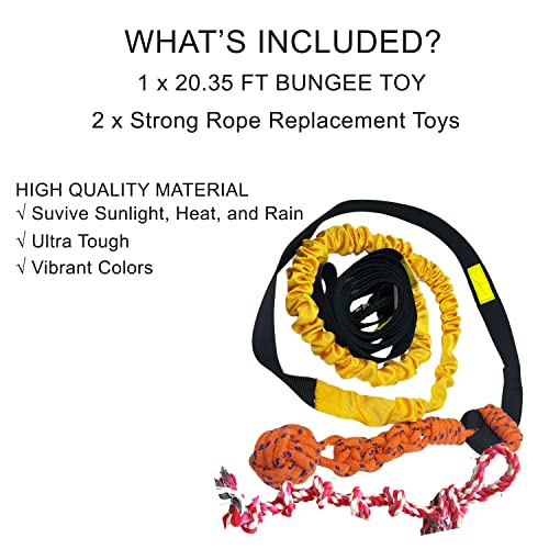 14 Pack — Jalousie Dog Rope Toys Dog Toy Assortment Puppy Chew Dog Rope Toy Nearly Indestructible Rope Toy Assortment for Medium Large Breeds (Hanging Bungee Toys) | The Storepaperoomates Retail Market - Fast Affordable Shopping