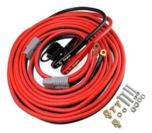Energizer Jumper Cables, 30 feet, 1 Gauge, 800A, Booster Battery Cables with Permanent Installation kit and Quick Connect Plug for SUV and Trucks with up to 8-Liter Gasoline and 6-Liter Diesel Engines