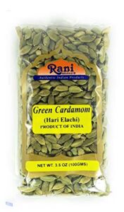 Rani Green Cardamom Pods Spice (Hari Elachi) 3.5oz (100g) ~ All Natural | Vegan | Gluten Friendly | NON-GMO | Product of India