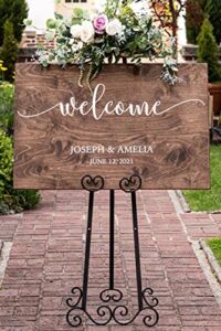 Personalized Wedding Welcome Sign – Wood Wedding Sign – Rustic Wedding Decor #PWS01