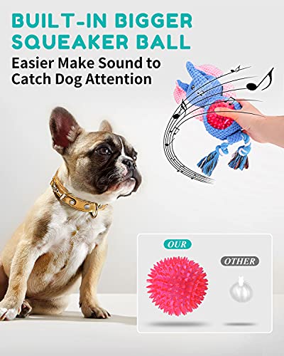 Squeaky Dog Toys for Medium Dogs, 2 Pack Durable Plush Dog Chew Toys with Spiky Ball for Medium Large Breed | The Storepaperoomates Retail Market - Fast Affordable Shopping