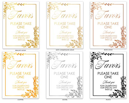 Wedding Favor Sign Please Take One, Choose Your Foil Color and Unframed Print Size, Greenery Design Signage Party Favor Sign Wedding for any Event or For Wedding Reception Poster | The Storepaperoomates Retail Market - Fast Affordable Shopping
