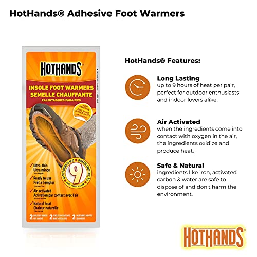 HotHands Insole Foot Warmers – Long Lasting Safe Natural Odorless Air Activated Warmers – Up to 9 Hours of Heat – 16 Pair , Black | The Storepaperoomates Retail Market - Fast Affordable Shopping