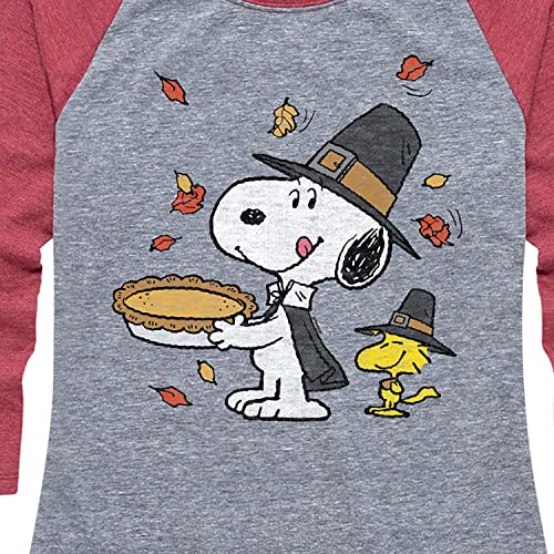 Peanuts – Thanksgiving Scene – Women’s Raglan Graphic T-Shirt – Size Medium | The Storepaperoomates Retail Market - Fast Affordable Shopping