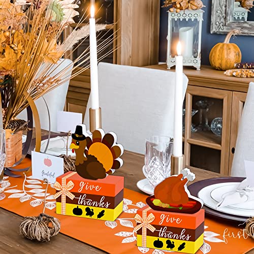 Thanksgiving Decorations for Home Tiered Tray Decor – 3 Faux Books Bundle with Ribbon Wooden Turkey Sign Give Thanks Decor for Fall Thanksgiving Table Decorations Mantle Farmhouse Thanksgiving Decor | The Storepaperoomates Retail Market - Fast Affordable Shopping