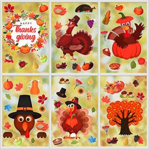 209 Pieces, Thanksgiving Window Clings for Glass Windows – Thanksgiving Window Decorations | Fall Window Clings for Glass Windows | Thanksgiving Window Stickers, Thanksgiving Decorations for Home