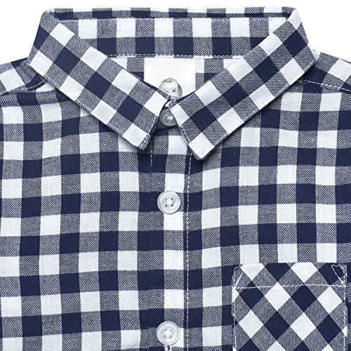 Gerber Baby and Toddler Boys Long Sleeve Button Up Plaid Shirt, Blue Plaid, 3T | The Storepaperoomates Retail Market - Fast Affordable Shopping