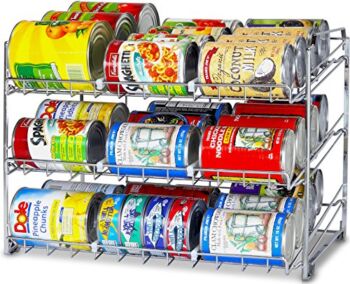 SimpleHouseware Stackable Can Rack Organizer, Chrome | The Storepaperoomates Retail Market - Fast Affordable Shopping