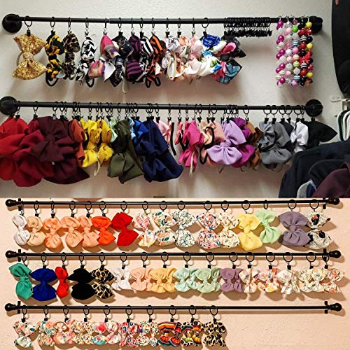 AmtBety 108 Pack Curtain Rings with Clips Decorative 1 inch Drapery Rings with Hooks Strong Clip Rings for Curtain Panel,Hair Bow Hanger,Tapestry,Scrunchies and Other Decorations – Black | The Storepaperoomates Retail Market - Fast Affordable Shopping