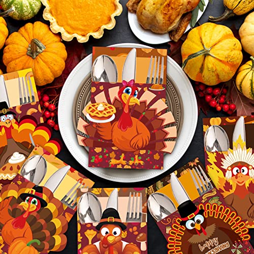 Thanksgiving Cutlery Holder 24 PCS Thanksgiving Utensil Holder Set Turkey Table Decorations Table Setting Decor for Thanksgiving Party Autumn Fall Thanksgiving Table Decorations Family Party Supplies | The Storepaperoomates Retail Market - Fast Affordable Shopping