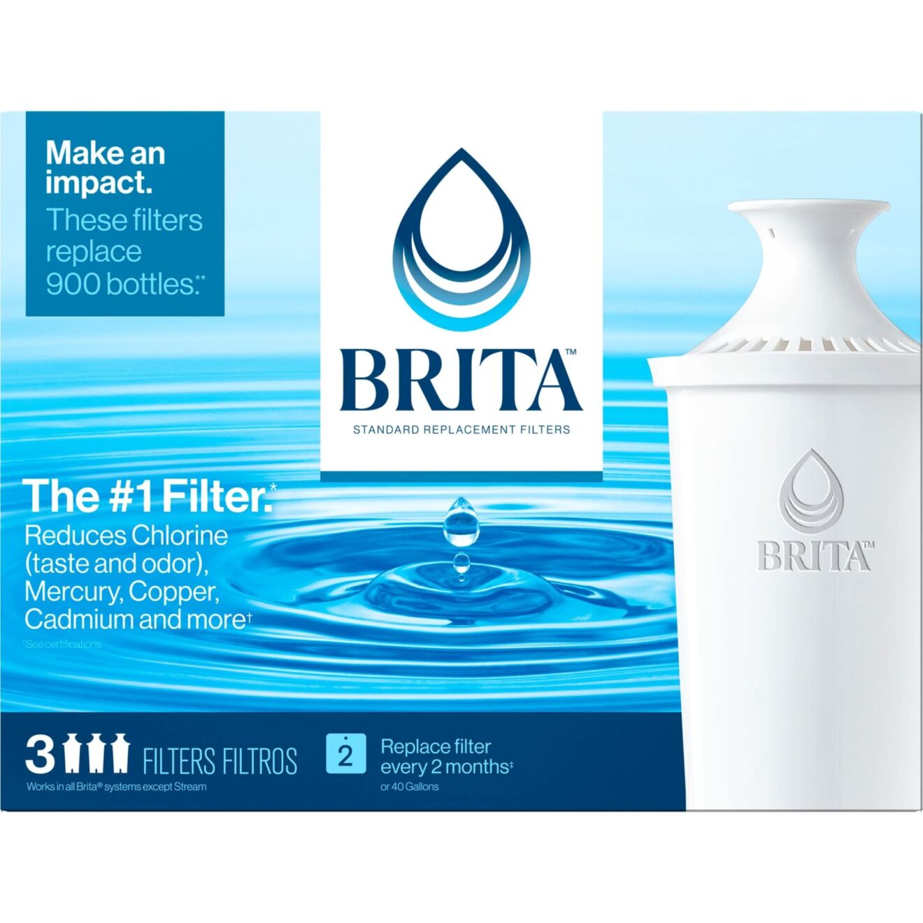 Brita Replacement Water Filter for Pitchers, 3 Count (35503) | The Storepaperoomates Retail Market - Fast Affordable Shopping