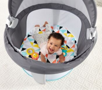 Fisher-Price Portable Bassinet and Travel-Play Area with Baby Toys, Indoor and Outdoor Use, On-the-Go Baby Dome, Windmill | The Storepaperoomates Retail Market - Fast Affordable Shopping
