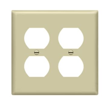 ENERLITES Duplex Receptacle Outlet Wall Plate, Gloss Finish, Size 2-Gang 4.50″ x 4.57″, Unbreakable Polycarbonate Thermoplastic, UL Listed, 8822-I, Ivory | The Storepaperoomates Retail Market - Fast Affordable Shopping
