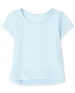The Children’s Place Baby and Toddler Girls High Low Basic Layering Tee, Party Blue, 18-24 Months