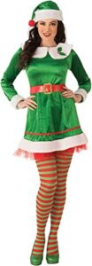 Rubie’s Women’s Elf Costume Dress, As Shown, Large
