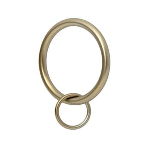 Ivilon Drapery Eyelet Curtain Rings – 1.7″ Ring Loop for Hook Pins, Set of 14 – Warm Gold