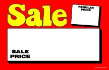 CYC500 Sale Price Regular Price Retail Price Cards Signs – Red and Yellow Pack of 100 Cards – Business Store Signage (3 1/2″ x 5 1/2″)