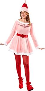 Rubie’s womens Elf Movie Deluxe Jovi the Elf Dress Adult Sized Costumes, Pink, One Size US