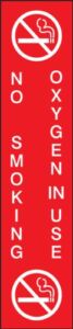 Accuform”No Smoking – Oxygen in Use Magnetic Vinyl Patient Care Sign”, 9″ x 2″, MGS131