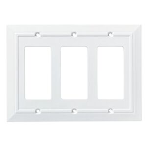 Franklin Brass W35250-PW-C Classic Architecture Triple Decorator Wall Plate/Switch Plate/Cover, White
