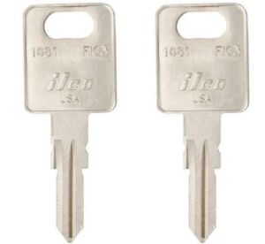 Ilco FIC-3 Pair of Global Link RV Travel Trailer Camper Keys Cut to Your G Series Code G301-391 (G312)
