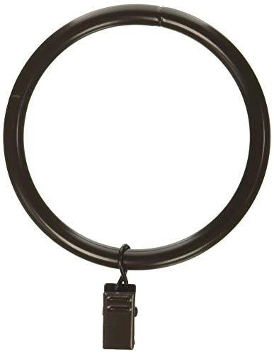 Rod Desyne 2-1/2 inch Curtain Rings w/Clip, Cocoa | The Storepaperoomates Retail Market - Fast Affordable Shopping