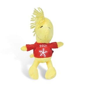 Peanuts for Pets 6″ Holiday 2021 Woodstock Plush Dog Toy with Squeaker | Red Snoopy Holiday Plush Dog Toy | Small Squeaky Dog Toys – Soft Stuffed Dog Toys Officially Licensed by Peanuts, (FF19106)