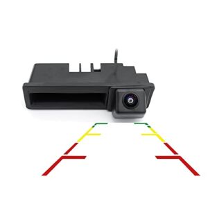 Vlicevrn HD Car Rear View Camera Trunk Handle with Fish Eye Lens Night Vision Backup Parking Camera Waterproof IP68 Vehicle Camera for Audi A3 A4 A6L A8L A5 Q7