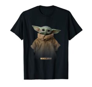 Star Wars The Mandalorian Logo The Child Simple Portrait T-Shirt