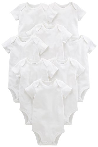 Simple Joys by Carter’s Unisex Babies’ Short-Sleeve Bodysuit, Pack of 8, White, 3-6 Months | The Storepaperoomates Retail Market - Fast Affordable Shopping
