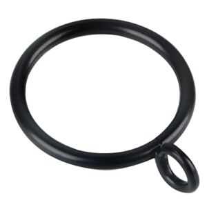 1.25-Inch Drapery Curtain Ring with Eyelet for Curtain Panels, Set of 30 PCS – Black Curtain Rings