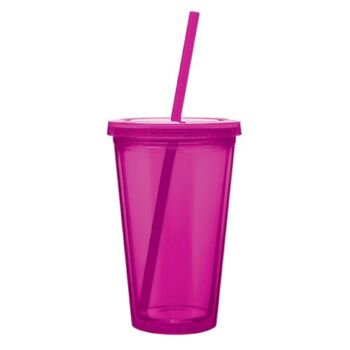 Simply Green Solutions Eco To Go Cold Drink Tumbler – Double Wall -16oz. Capacity – Fuchsia | The Storepaperoomates Retail Market - Fast Affordable Shopping