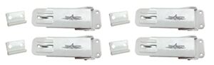 Class A Customs | Four (4) Pack of White Locking Fold Down Camper Latch and Catch | with Screws