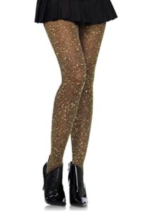 Leg Avenue womens Lurex Shimmer Tights. Costume Accessories, Black/Gold, One Size US