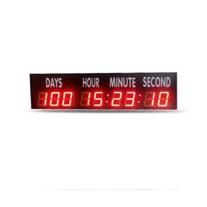 Large Digital LED Clock 4-inch LCD HD Countdown Timer Shopping Mall Showcase Advertising Machine Digital Signage Indoor Gym Swimming Pool Countdown Timer Day Hour Minute Second Mounting Holes & Hardwa