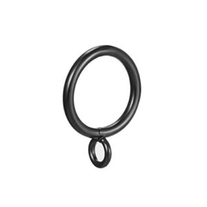 uxcell Curtain Rings Metal 1 Inch Inner Dia Drapery Ring for Curtain Rods Black 24 Pcs