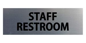 Signs ByLITA Basic Staff Restroom (Brushed Silver) – Small