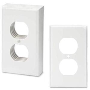 Bates- White Outlet Covers, Wall Plates, Pack of 12, Electrical Outlet Cover Plates, Wall Plates for Outlets, Electric Outlet Covers, Wall Plate Cover, Outlet Plate, Plug Cover, Outlet Covers, Power