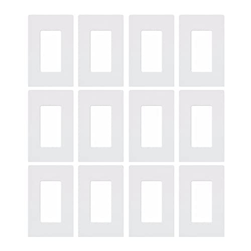 Lutron CW-1-WH 1-Gang Claro Wall Plate, White, 12 Pack | The Storepaperoomates Retail Market - Fast Affordable Shopping