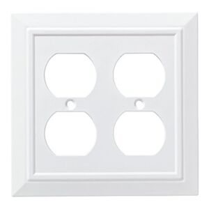 Franklin Brass W35247-PW-C Classic Architecture Double Duplex Wall Plate/Switch Plate/Cover, White