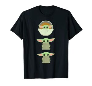 Star Wars The Mandalorian The Child Cartoon Poses T-Shirt