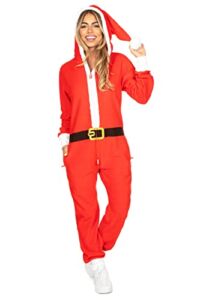 Tipsy Elves Santa Red Jumpsuit for Women Size Medium