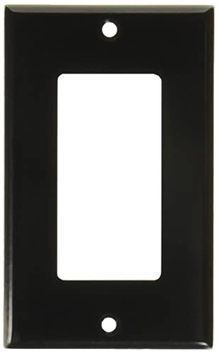 Leviton 80401-E Standard Size Thermoset Mount 1-Gang GFCI Device Decora Wall Plate, Black, 25-Pack | The Storepaperoomates Retail Market - Fast Affordable Shopping