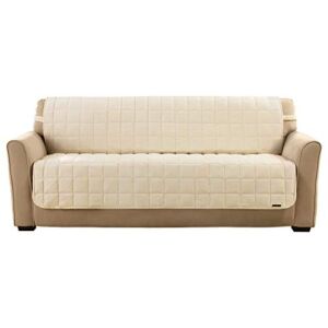 SureFit Armless Deluxe Pet Cover Sofa Slipcover, Ivory